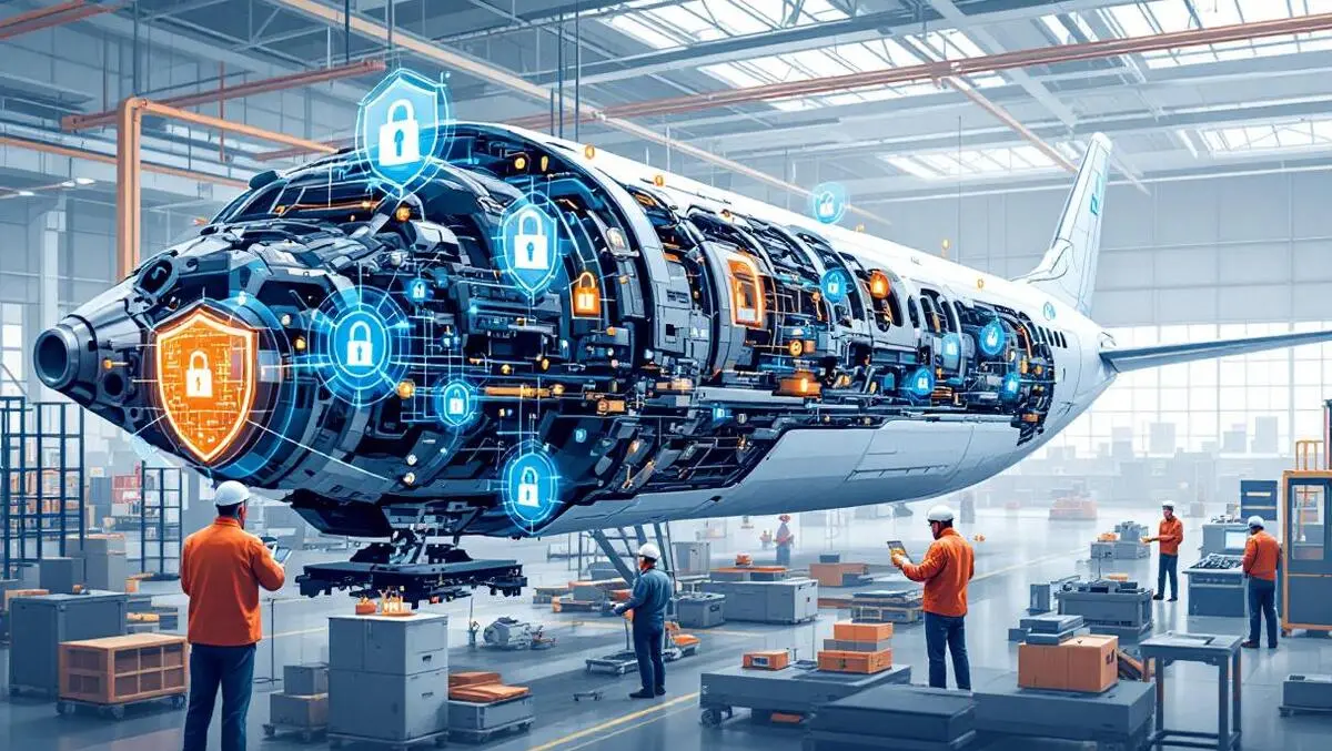 Airplane assembly cybersecurity digital lock shield uk factory engineers