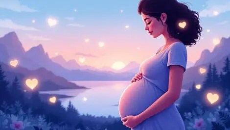 Pregnant woman holding belly with biometrics australia new zealand