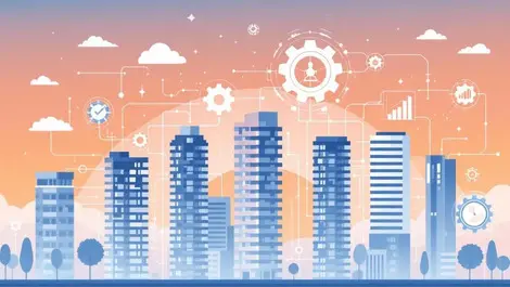 Australian city skyline apartment buildings technology strata management