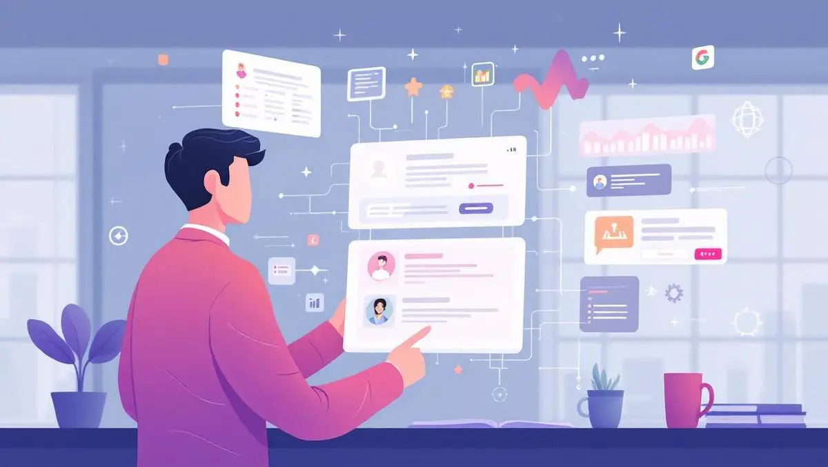 Customer interacting with digital interface showing ai driven personalized recommendations