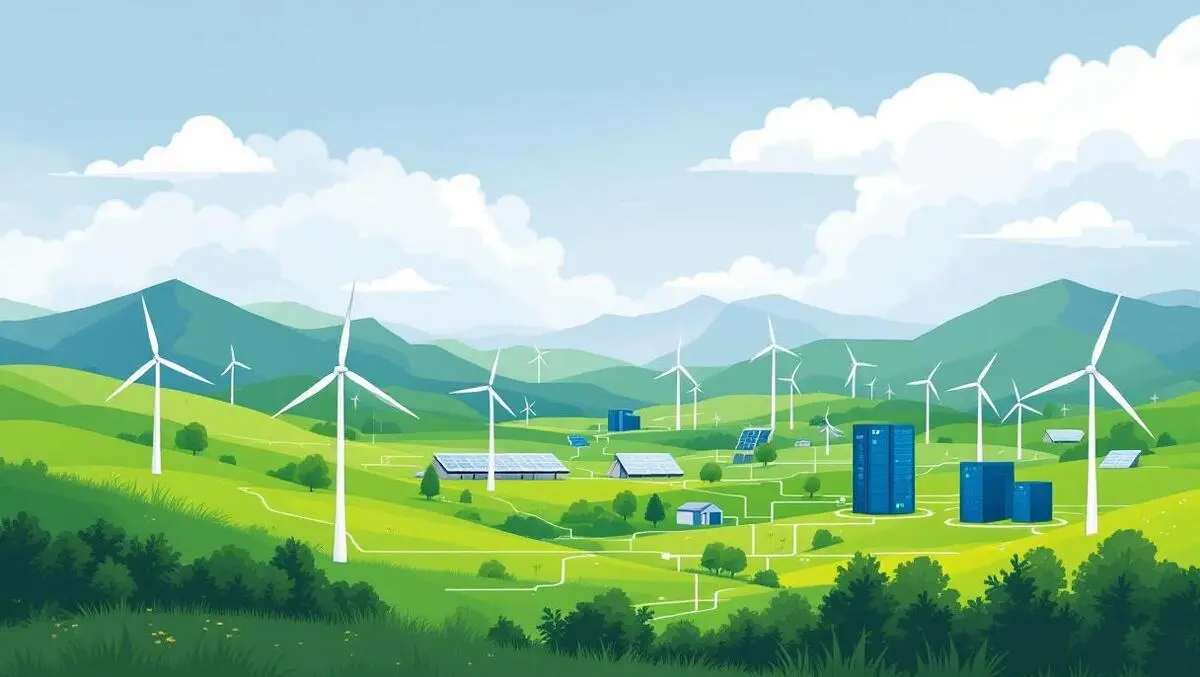 Scotland landscape wind turbines solar panels data centers renewable tech