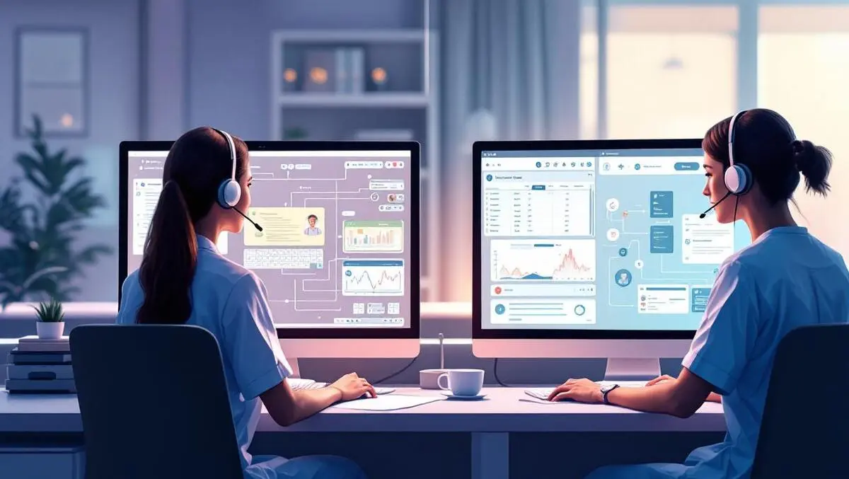 Modern healthcare contact center with automation medical charts