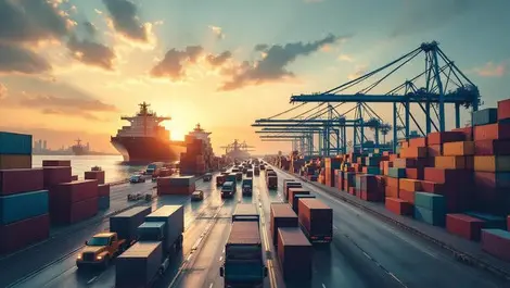 Global shipping port sunrise container backlog disrupted supply chains