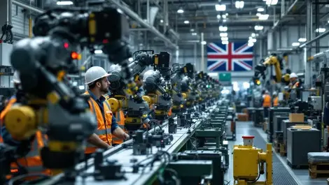 Romsey uk defence warehouse engineers robotic arms sensors flag