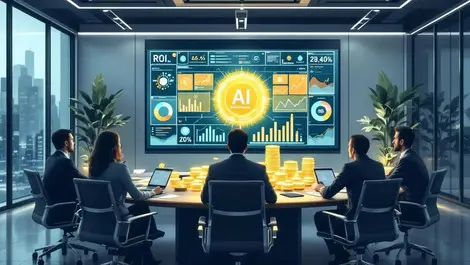Ai automation analytics boardroom executives fast roi coins dashboard