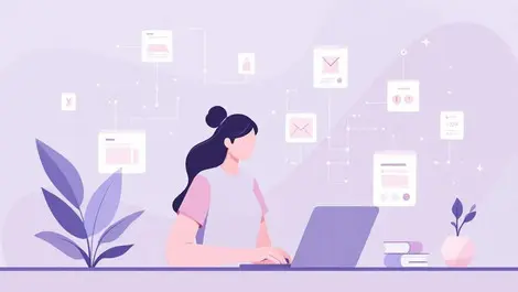 Ai recommendations online shopping laptop floating product cards