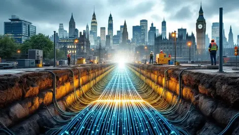 Uk city underground fibre network cables merging major acquisition