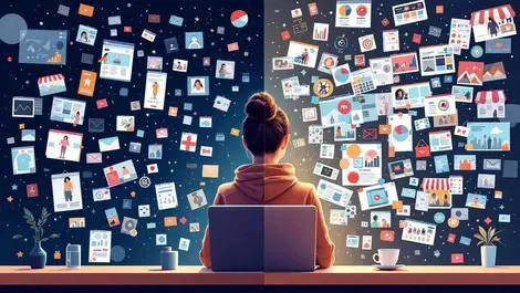 European woman online shopping ai help vs low quality content